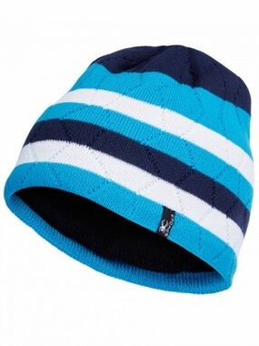 Spyder Nebula Knit Beanie Blue Striped Winter Ski Snowboard Hat NWT